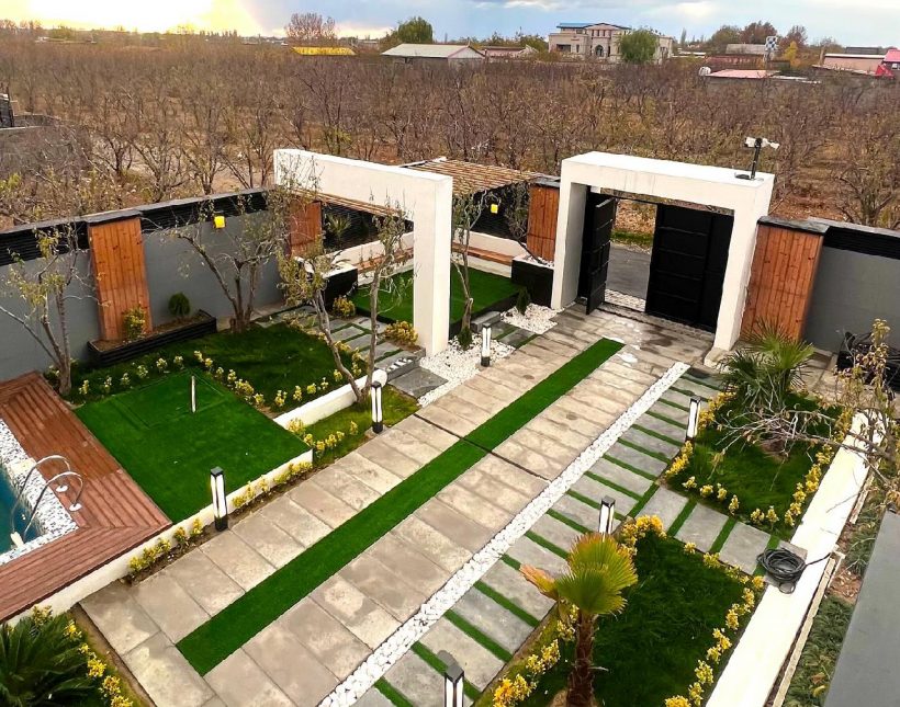 ویلا باغ مدرن استخر دار و سند دار 410 متری | ۴۱۰ متر