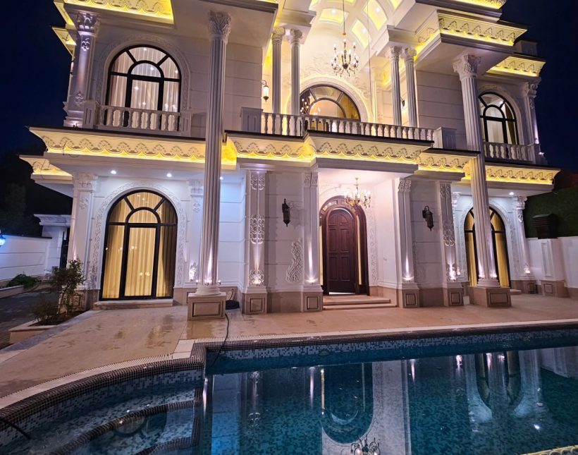 خرید قصر مجلل کلاسیک نما سنگ استخر دار بام سعادت آباد | 500 متر