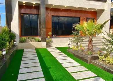 خرید ویلا شیک ۱۰۰ متر بنا با نما سنگ و چوب | ۱۸۰ متر