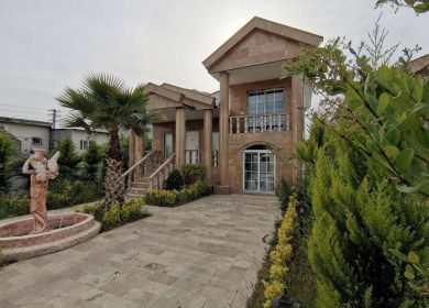 خرید ویلا نما سنگ ۲۰۰ متر زمین | ۲۰۰ متر