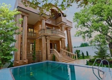 خرید ویلا تریبلکس نما سنگ استخر دار ۴۴۰ متر زمین | ۴۴۰ متر