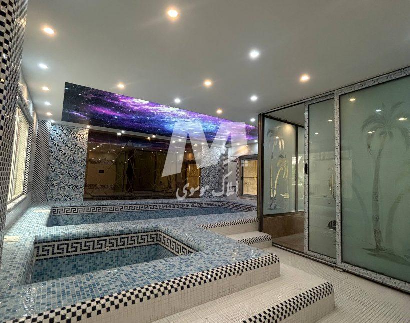 خرید ویلا باغ ۴۵۰ متری نما رومی شهرکی پلاک ۱ جنگل سعادت آباد چمستان | ۳۴۰ متر