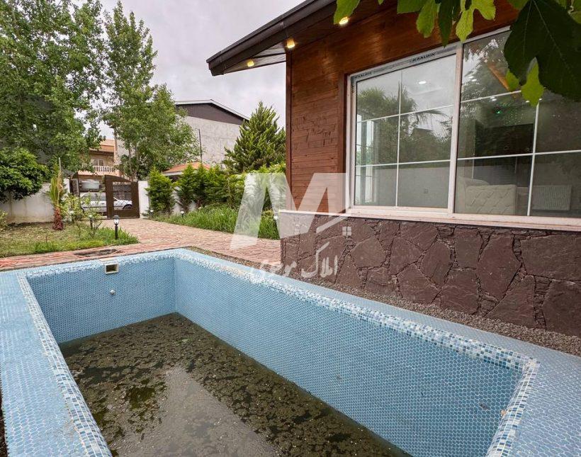 خرید ویلا فلت نما چوبی زیبا استخردار فول فرنیش مدارک تکمیل320متری جاده دریا ایزدشهر | 320 متر