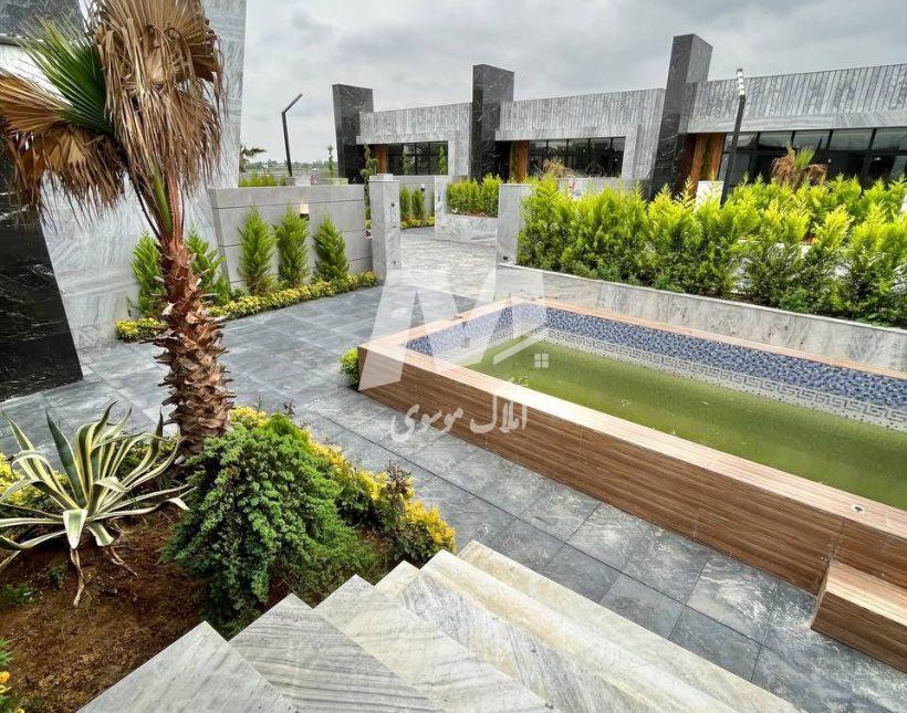 خرید ویلای فلت مدرن با استخر روباز در آهودشت چمستان | ۲۵۰ متر