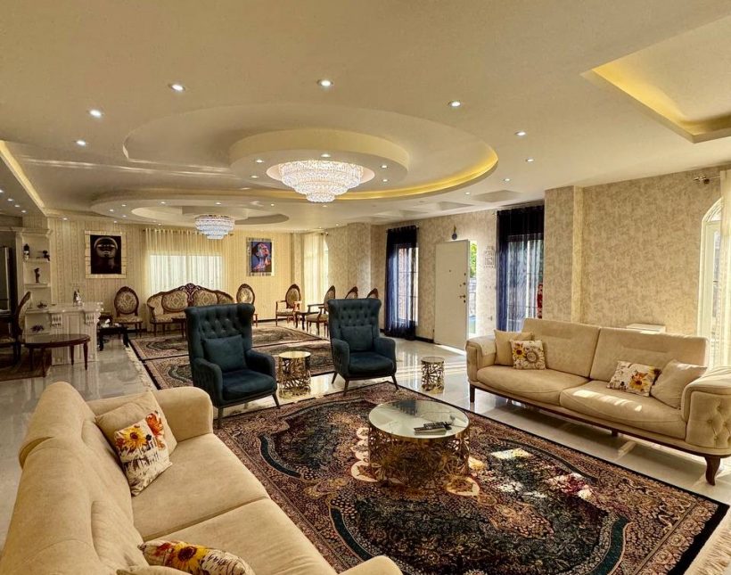 خرید ویلا ۳۵۰ متر زمین فرنیش کامل سند تک برگ امیرآباد | ۳۵۰ متر