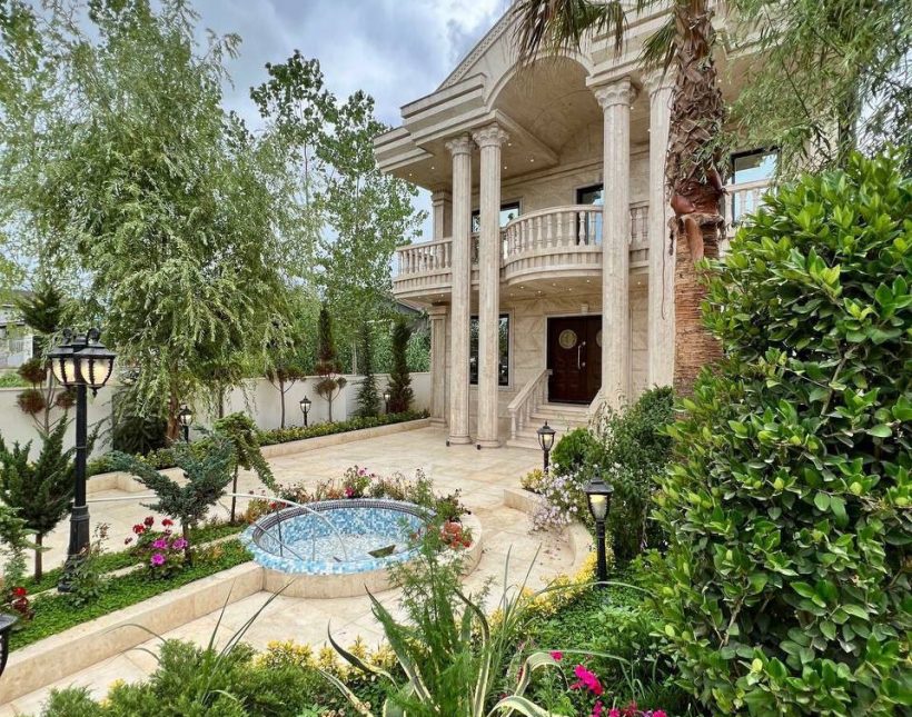 خرید ویلا کاخ ۳۸۰ متری نما سنگ رومی منطقه برند امیرآباد | ۳۸۰ متر