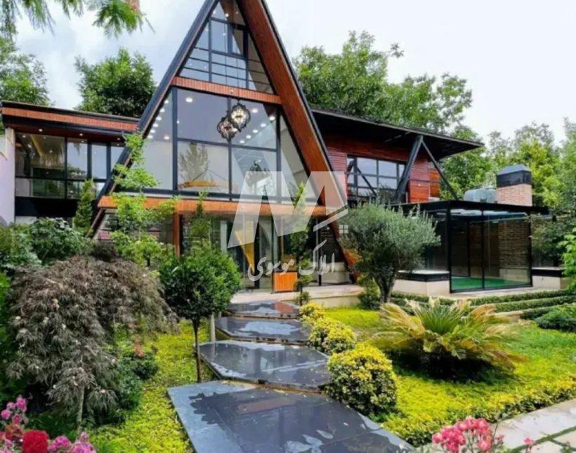 خرید ویلا در نوشهر ۴۰۰ متری کلبه سوییسی مبله کامل با استخر داخلی | ۴۰۰ متر