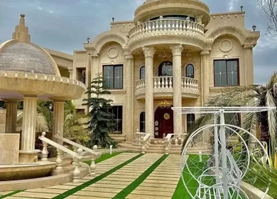 فروش کاخ ویلا فول امکانات منطقه جنگلی سعادت آباد چمستان | 400 متر