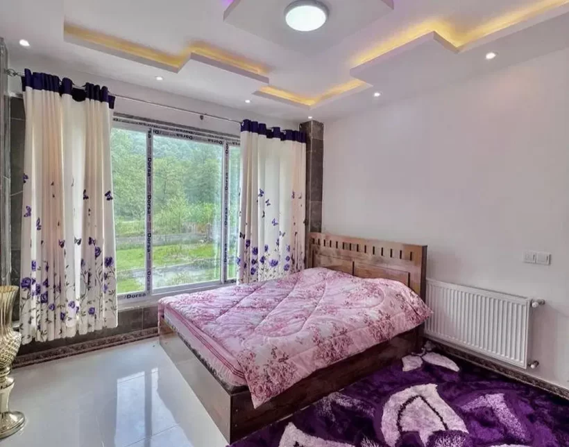 خرید ویلا ۳۰۰ متری نما سنگ استخردار منطقه نعمت آباد چمستان | 300 متر