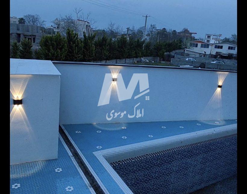 خرید ویلا مدرن نما شیشه ای با ویو جنگل چمستان | 200 متر