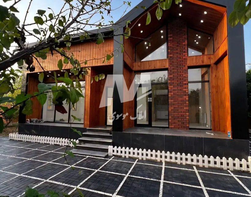 خرید ویلا در چمستان ۲۵۰ متر نما مدرن با چوب سند دار آهودشت | ۲۵۰ متر