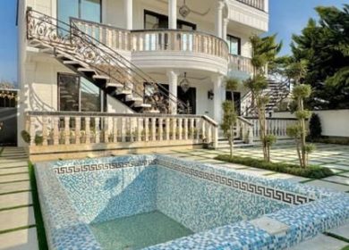 خرید کاخ ویلا نما کلاسیک استخر دار منطقه سعادت آباد چمستان | 450 متر