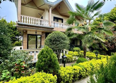 خرید ویلا باغ امیرآباد چمستان نما هشتی ۵۸۰ متری فول مبله استخردار | 580 متر